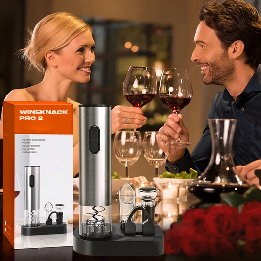 WineKnack Pro™ · Elektrische Wijnopener Luxe Geschenkset