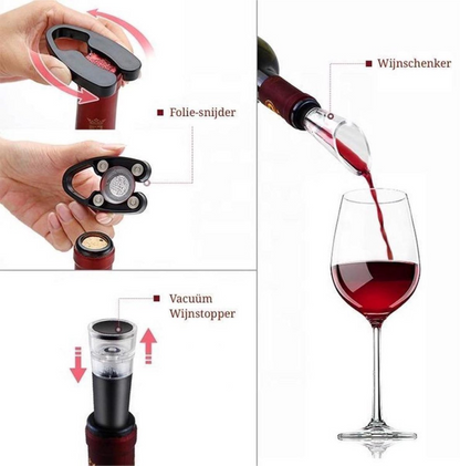 WineKnack Pro™ · Elektrische Wijnopener Luxe Geschenkset